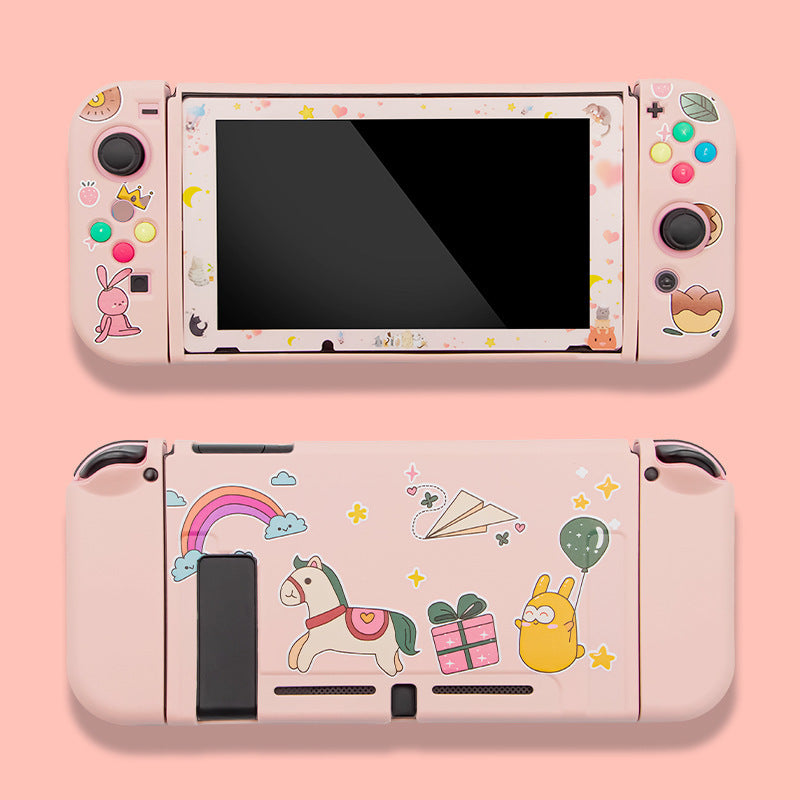 Liquid Silicone Theme Game Console Protective Color Case Accessories