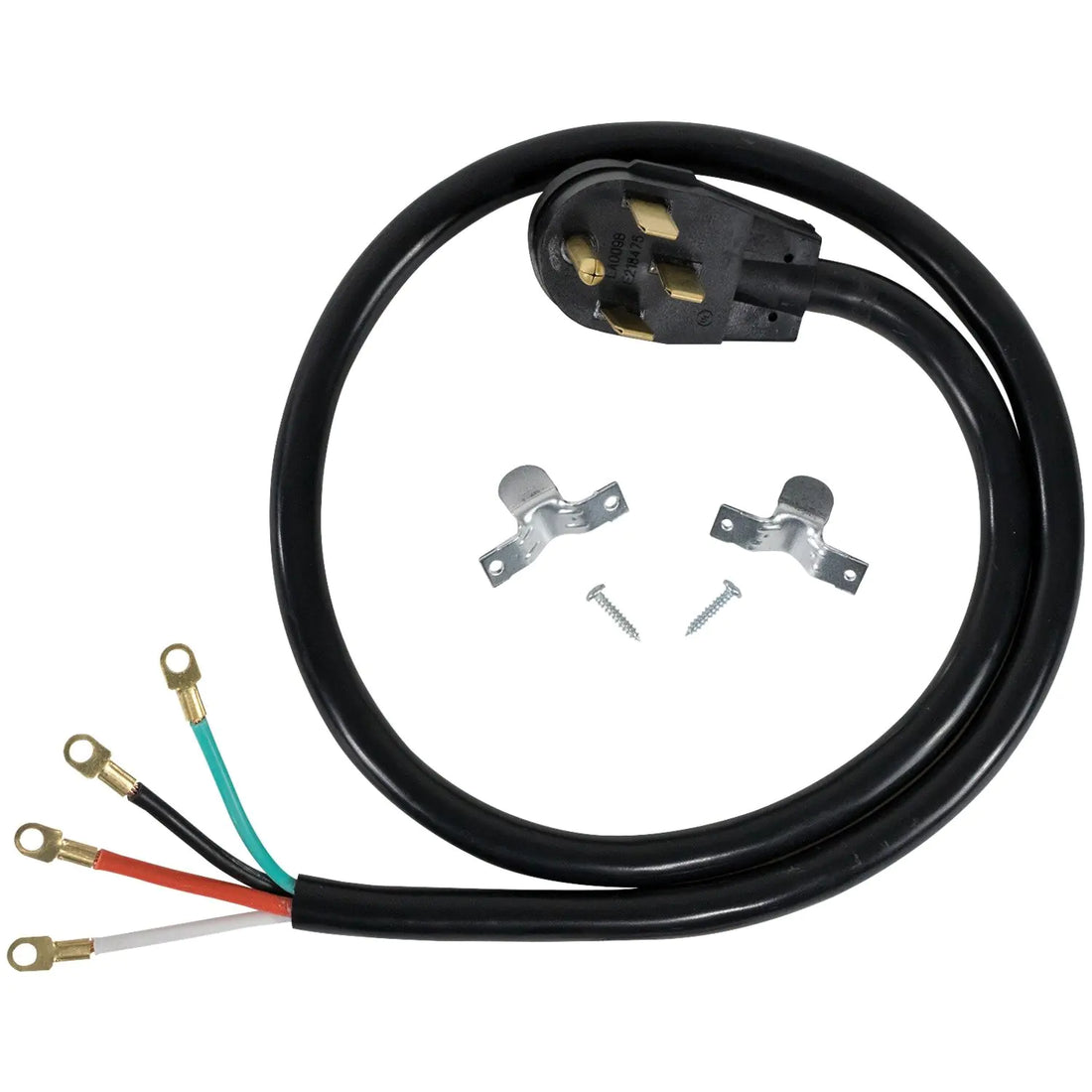 Certified Appliance Accessories 40-Amp Appliance Power Cord 4 Prong Range Cord 4 Wires with Eyelet Connectors 4 Feet Copper Wire